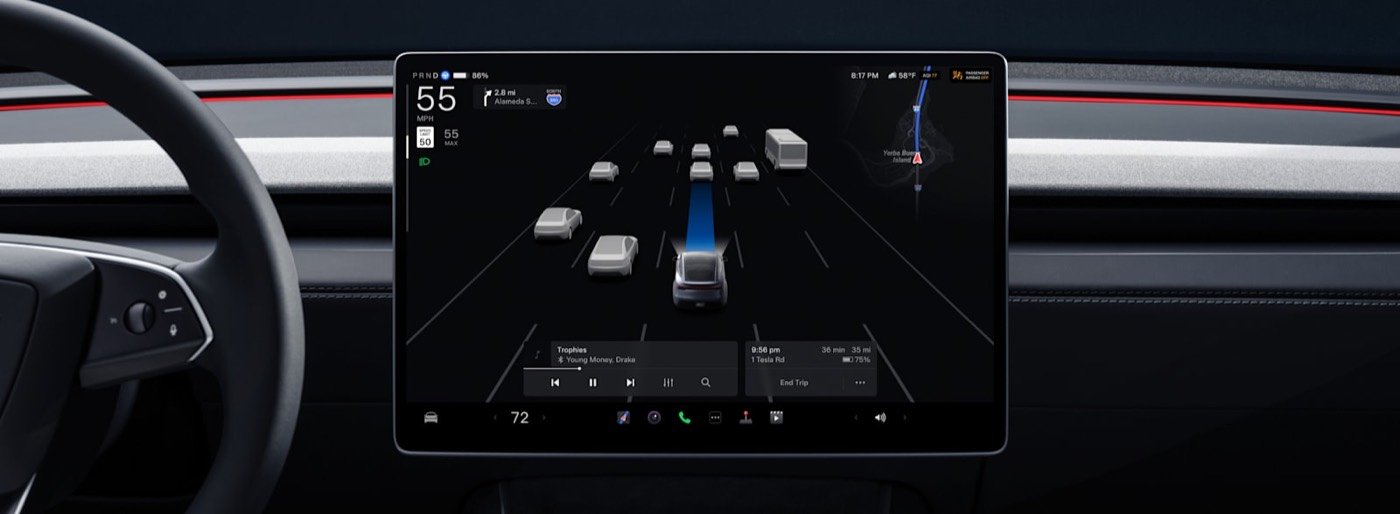 Tesla Model Y — tablero pantalla