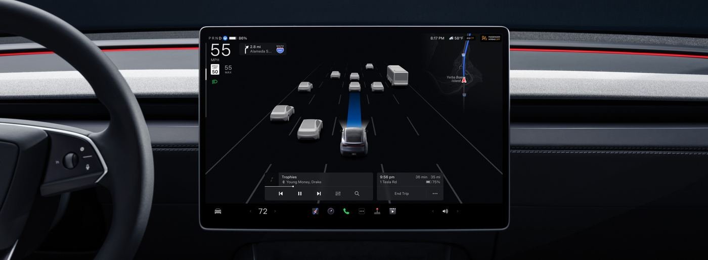 Tesla Model Y — pantalla de 16 pulgadas