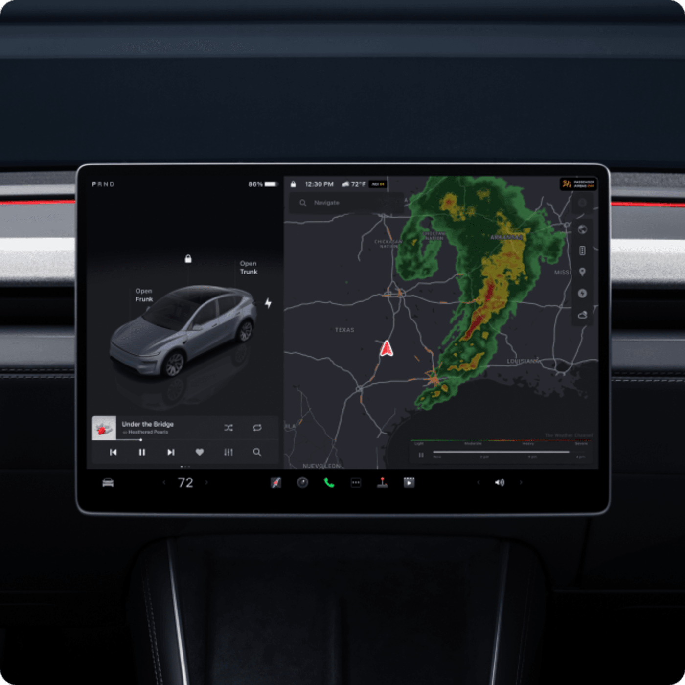 Tesla Model Y — pantalla navegacion