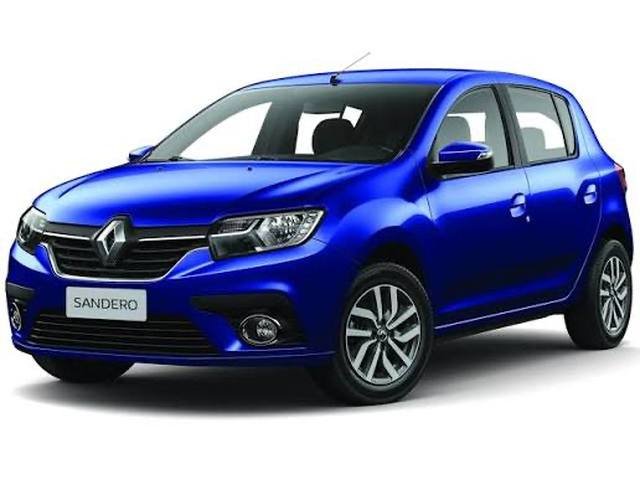 Renault Sandero azul vista frontal