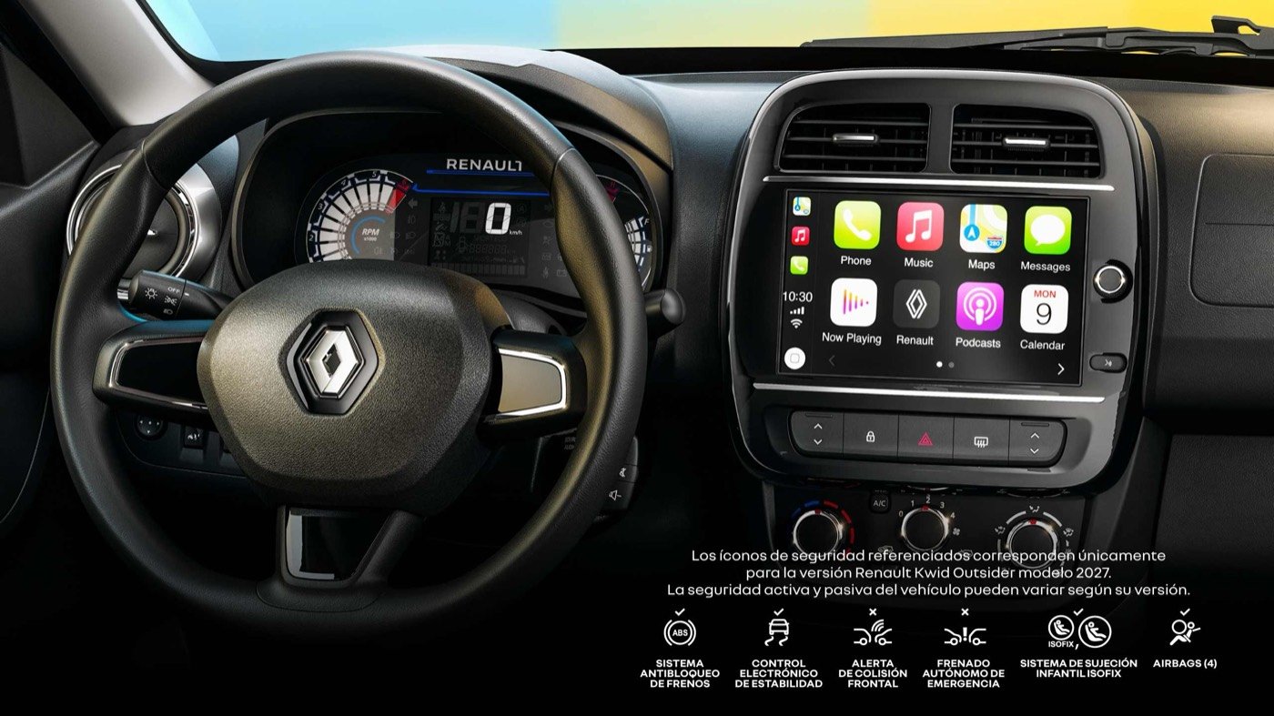 Renault Kwid — tablero