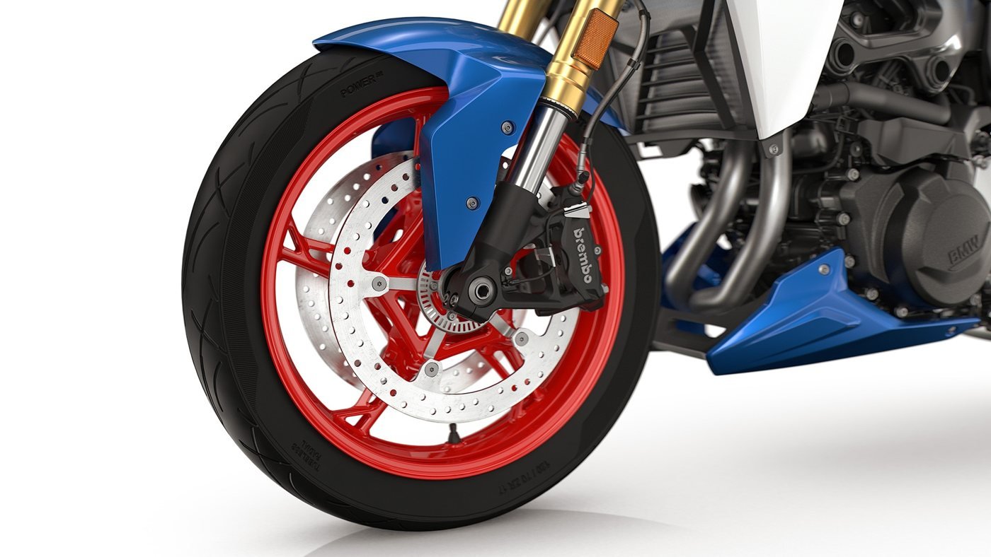 BMW F 900 R — detalle rueda freno delantero