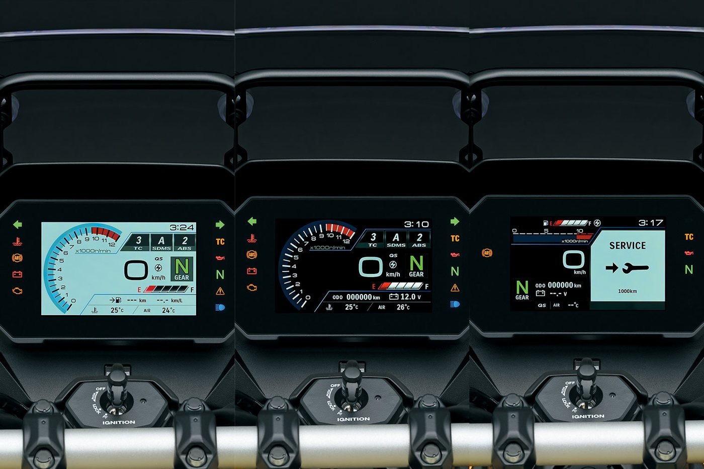 Suzuki V-Strom 800 DE detalle tablero tft