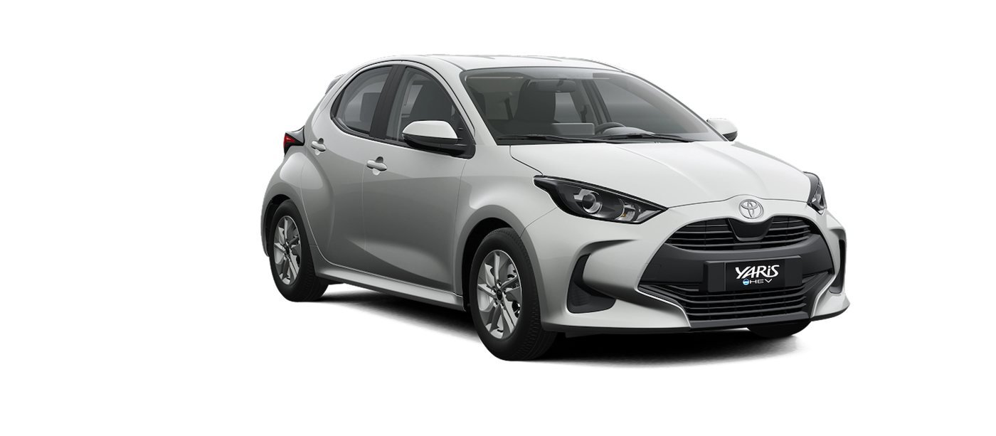 Toyota Yaris HB HEV frontal 34 blanco perla metalizado