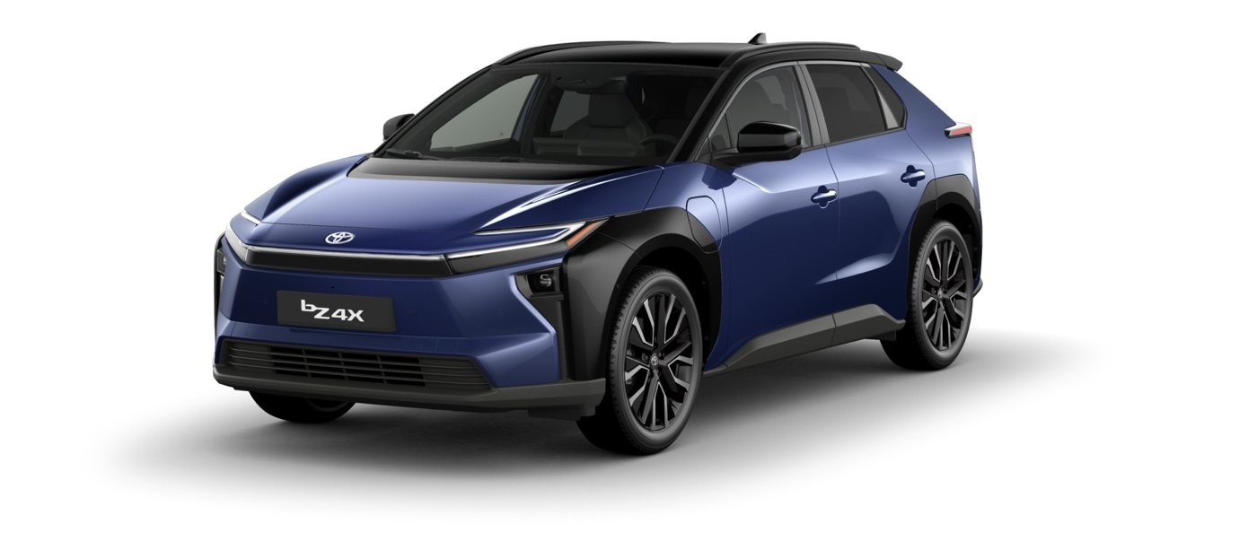 Toyota bZ4X color azul metalico negro
