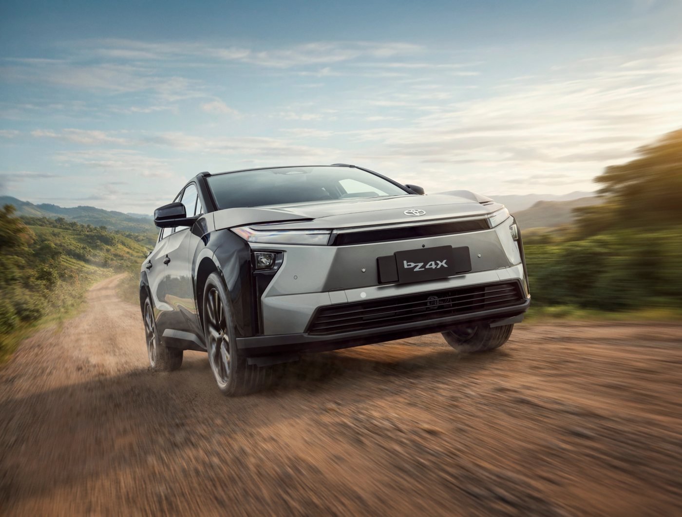 Toyota bZ4X — frontal exterior awd