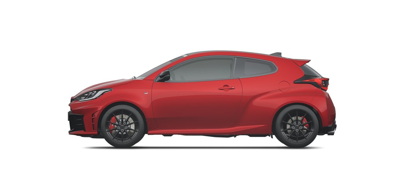 Toyota GR Yaris — color rojo metalizado lateral