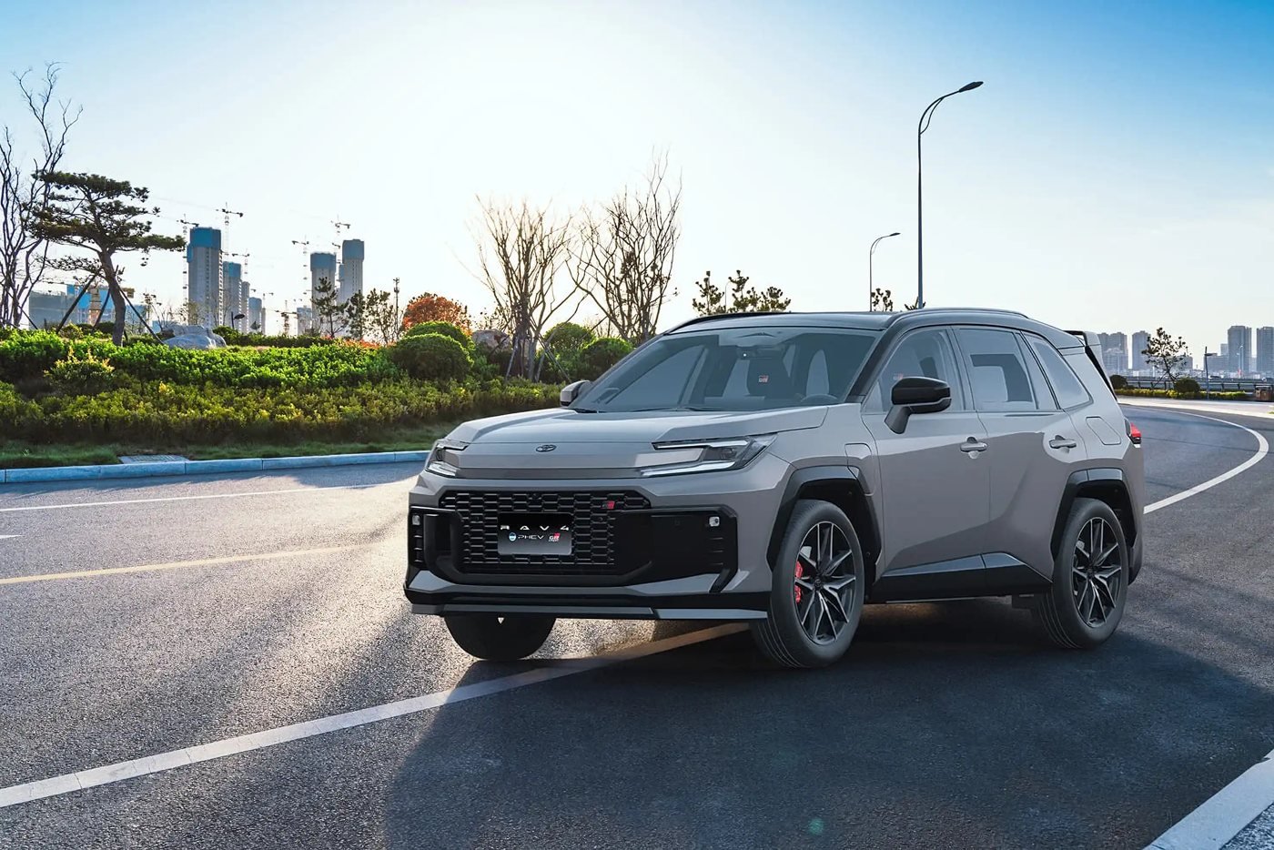 Toyota RAV4 PHEV GR-S gris 3 4 frontal